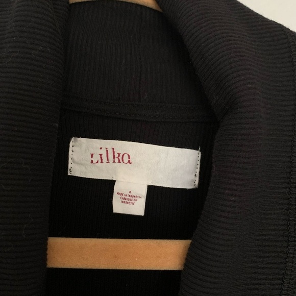 Anthropologie Lilka Black Embroidered Belted Open Cardigan Sweater size m - Picture 6 of 6